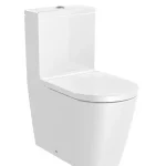 Akciós ár Roca Inspira Round falra tolható Rimless monoblokkos wc csésze, fehér A342526000Roca
