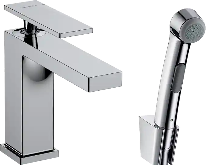 Azonnal elérhető Hansgrohe Tecturis E egykaros mosdócsaptelep 110, bidette kézizuhannyal és 1.60m-es zuhanytömlővel, króm 73210000Hansgrohe