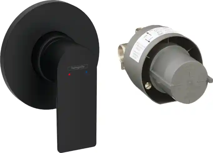 Ajánlat Hansgrohe Rebris E egykaros zuhanycsaptelep szett falsík alatti szereléshez, matt fekete 72658670Hansgrohe