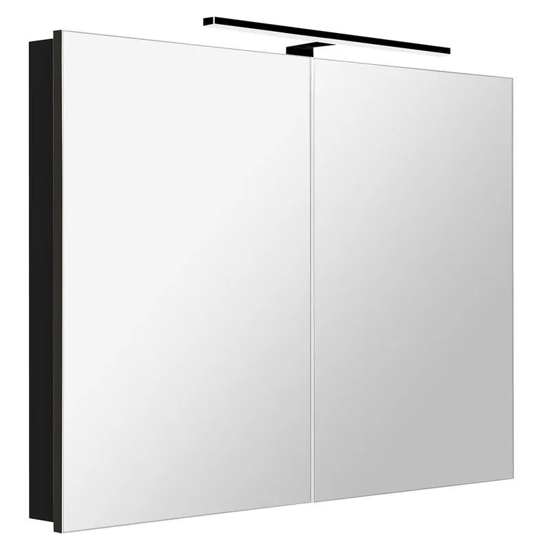 Sapho GRETA 100x70 cm tükrösszekrény LED világítással, matt fekete GT105-0035Sapho Biztonságos fizetés