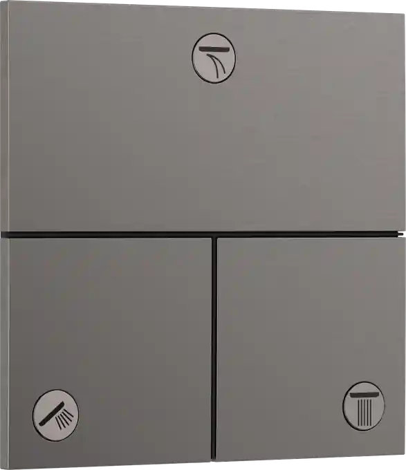 Hansgrohe ShowerSelect Comfort E Falsík alatti elzáró- és váltószelep, 3 funkciós, szálcsiszolt fekete króm 15573340Hansgrohe Ne maradj le