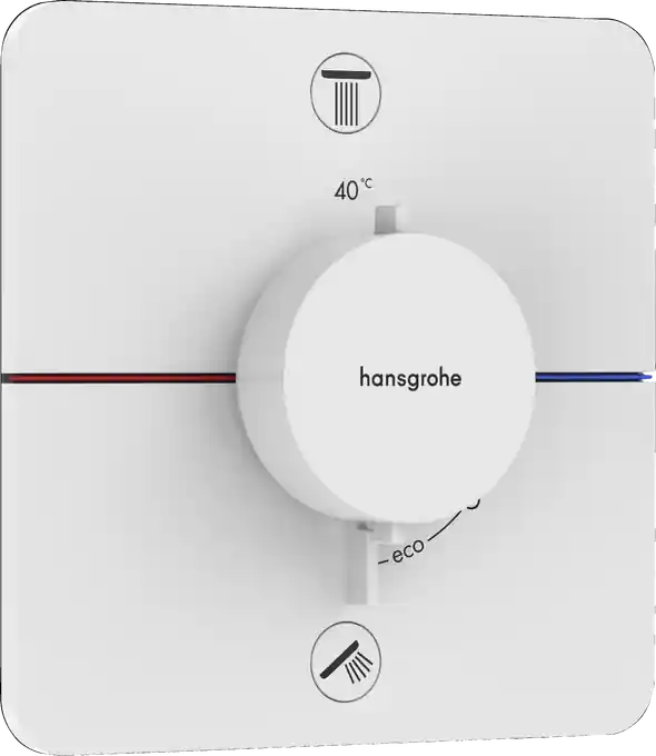 Hansgrohe ShowerSelect Comfort Q Falsík alatti termosztát, 2 funkciós, beépített biztonsági kombinációval EN1717, matt fehér 15586700Hansgrohe Legnépszerűbb