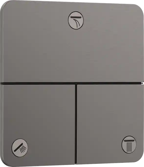 Exkluzív ajánlat Hansgrohe ShowerSelect Comfort Q Falsík alatti elzáró- és váltószelep, 3 funkciós, szálcsiszolt fekete króm 15587340Hansgrohe