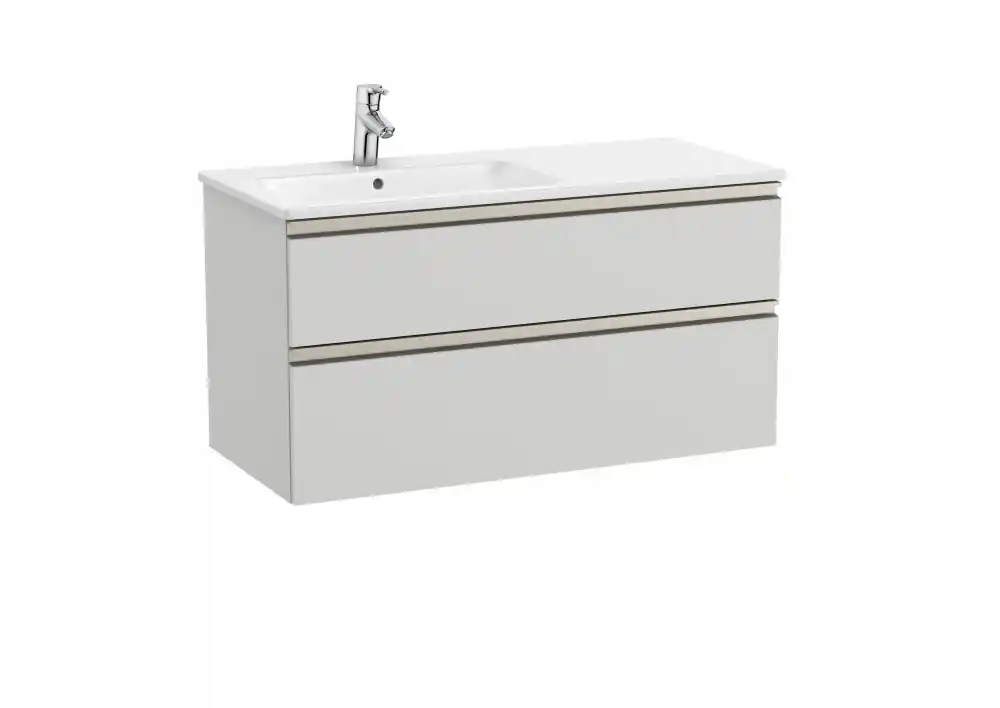 Roca The Gap 100 cm fürdőszoba bútor balos mosdóval, artico szürke A851481447Roca Vásárlói kedvenc