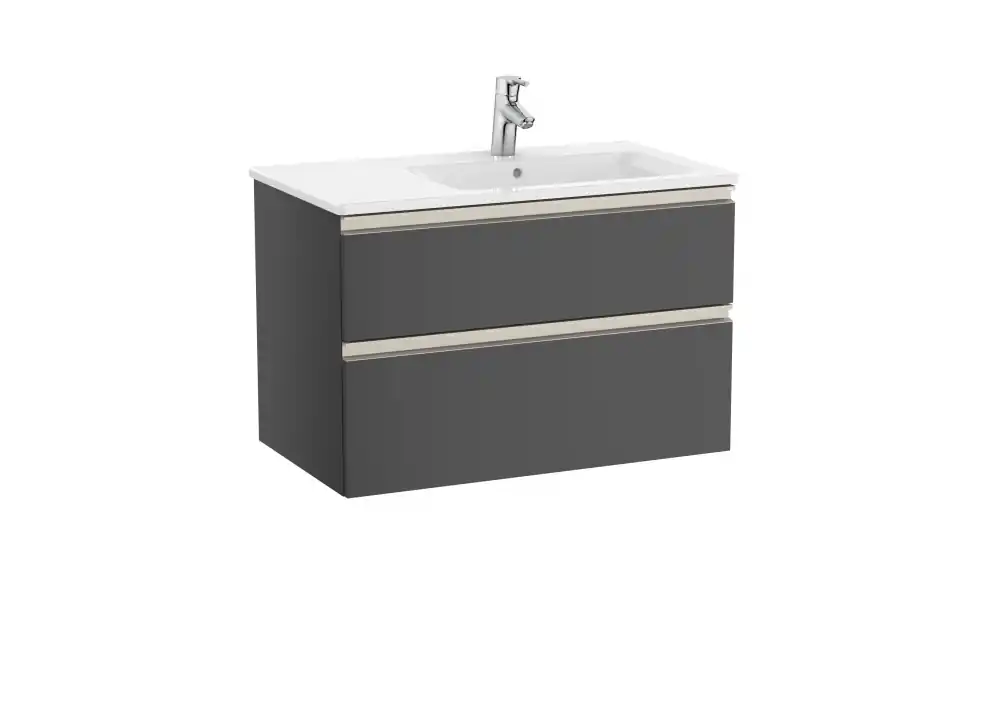 Legkelendőbb Roca The Gap 80 cm fürdőszoba bútor jobbos mosdóval, antracit A851480153Roca