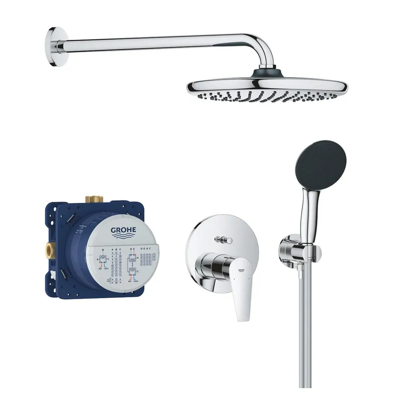 Exkluzív ajánlat Grohe Start Edge falsík alatti zuhanyrendszer Vitalio Start 250 fejzuhannyal 25293000Grohe