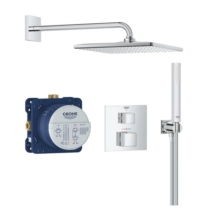 Grohe Precision Cube falsík alatti zuhanyrendszer Vitalio Rain Mono 310 Cube fejzuhannyal 34879000Grohe Biztonságos fizetés