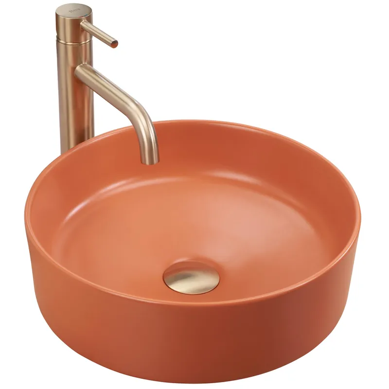 Újdonság Rea Sami 37 cm pultra ültethető mosdó, matt narancssárga REA-U4566Rea