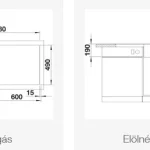 Prémium BLANCO AXIA III 6 S gránit mosogató üveg vágólap, rozsdamentes multifunkciós tál, InFino távműködtető balos, vulkánszürke 527226Blanco