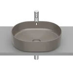 Kedvezmény Roca Inspira ROUND 50x37 cm pultra ültethető FINECERAMIC mosdó kávé A327520660Roca