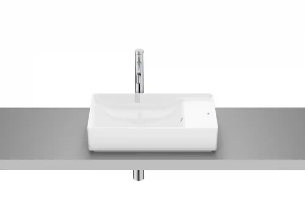 Kiárusítás Roca Ona 55x34,5 cm pultra ültethető FINECERAMIC mosdó, fehér Supraglaze A32768CS00Roca