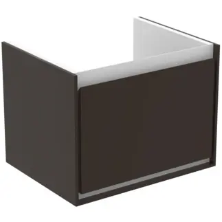 Utolsó esély Ideal Standard Connect Air Cube 53 cm fali mosdótartó szekrény 1 fiókkal, matt sötétbarna E0846VYIdeal Standard