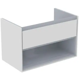 Ideal Standard Connect Air 80 cm fali mosdótartó szekrény nyitott polccal, fehér/szürke E0827KNIdeal Standard Utolsó esély