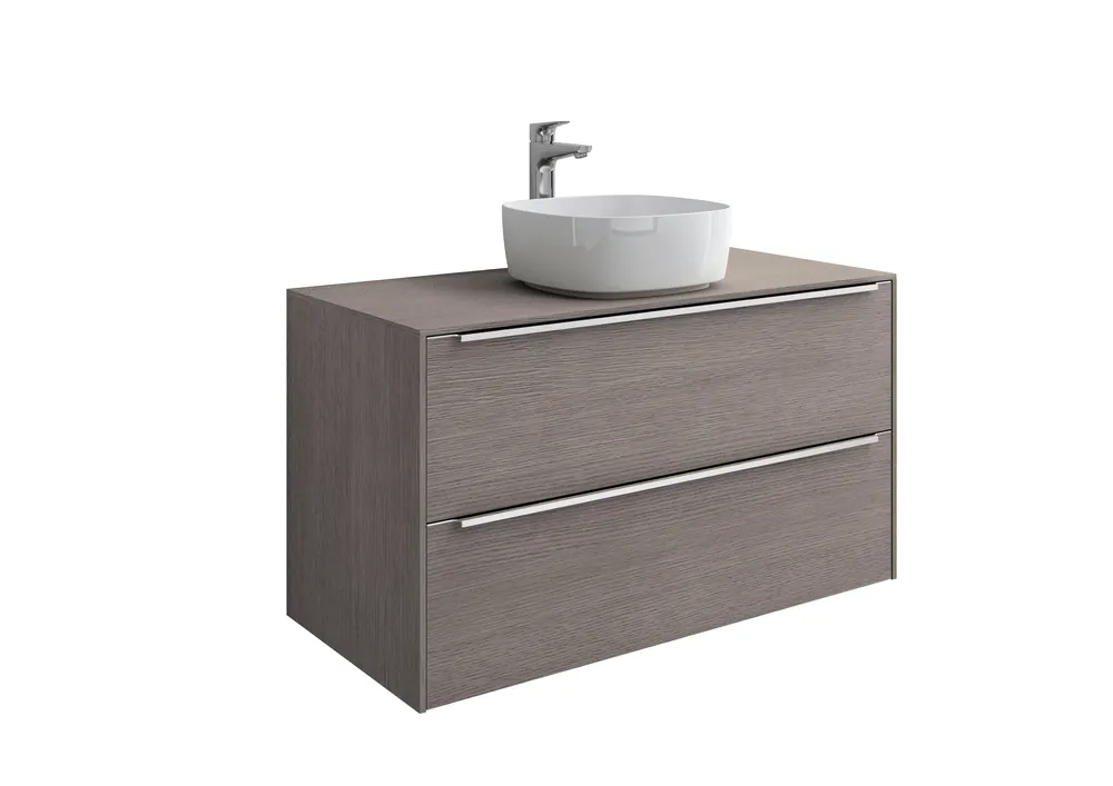 Roca Inspira alsószekrény 100x50 cm 2 fiókkal pultra ültethető mosdóhoz texturált városi tölgy A851081402Roca Ne maradj le