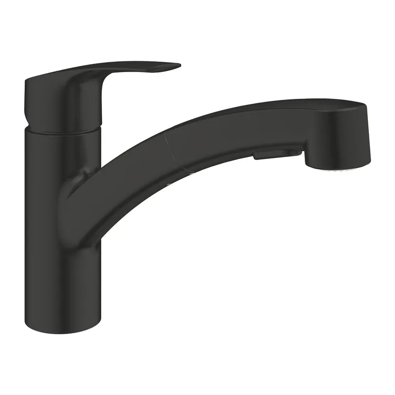 Grohe Eurosmart egykaros mosogatócsaptelep kihúzható kétfunkciós zuhanyfejjel, matt fekete 303052431Grohe Rendeld meg most