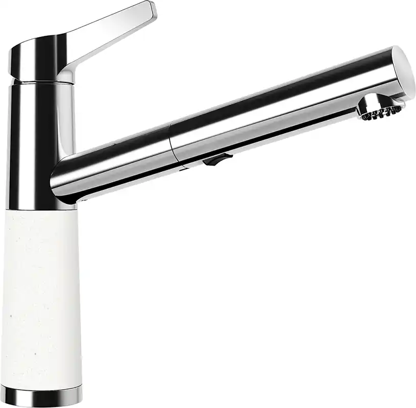 Csak ma Schock SC-510 Cristalite kihúzható fejes mosogató csaptelep, fehér 554120ALPISCHOCK