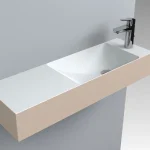 Vásárlói kedvenc LunArt Alonzo R 81x26 cm jobbos mosdó, RAL szín 5999123005212-CLunArt
