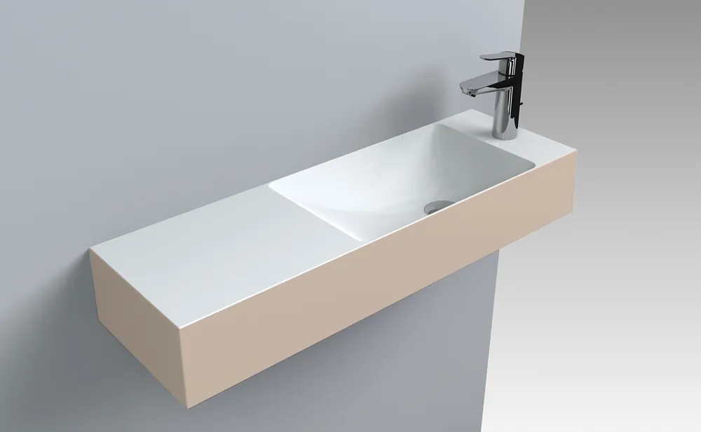 Vásárlói kedvenc LunArt Alonzo R 81x26 cm jobbos mosdó, RAL szín 5999123005212-CLunArt