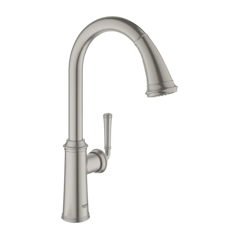 Grohe Touch Authentic egykaros mosogatócsap kihüzható két funkciós zuhanyfejjel, supersteel 30422DC0Grohe Azonnal elérhető