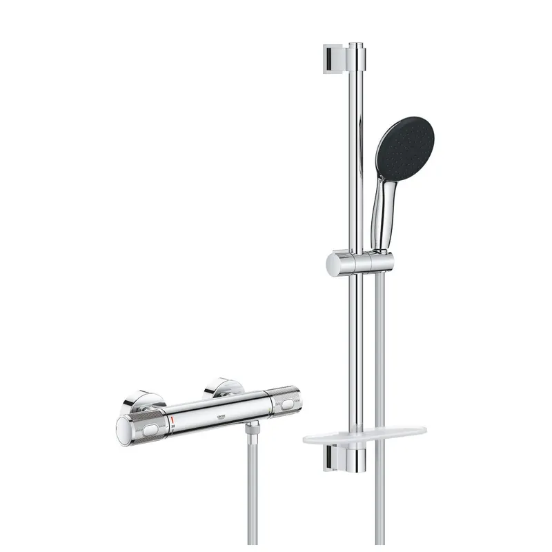 Grohe Precision Feel termosztátos zuhanycsaptelep zuhanyszettel, króm 34791001Grohe Különleges ajánlat