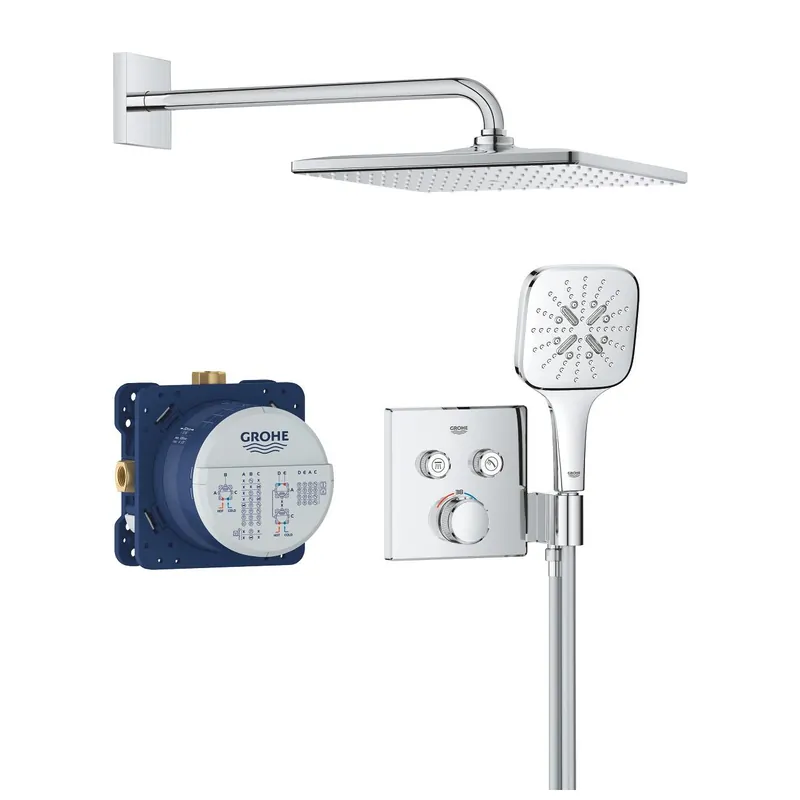 Grohe Grohtherm SmartControl falsík alatti zuhanyrendszer Rainshower Mono 310 Cube fejzuhannyal, króm 34865000Grohe Népszerű