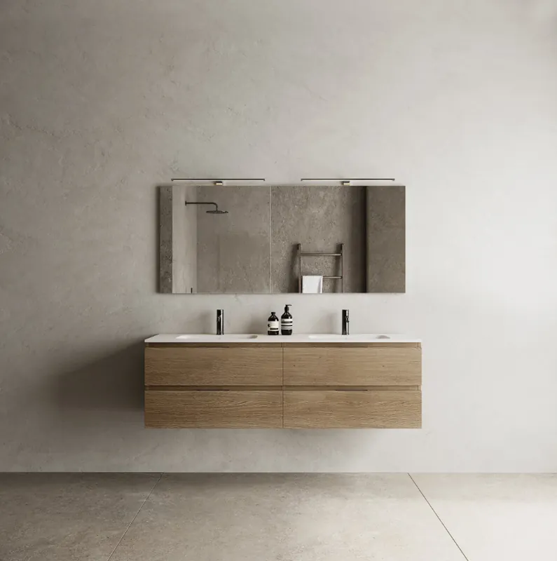 Marmy CODE 160 alsószekrény, 4 fiókkal (mosdó nélkül) Golden oak, króm fogantyúval 90 10 16 24 10 55Marmy Vedd meg most