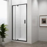 Sapho POLYSAN EASY LINE BLACK 76-90 cm nyílóajtó transzparent üveggel, matt fekete EL1615BPolysan Vásárlói kedvenc