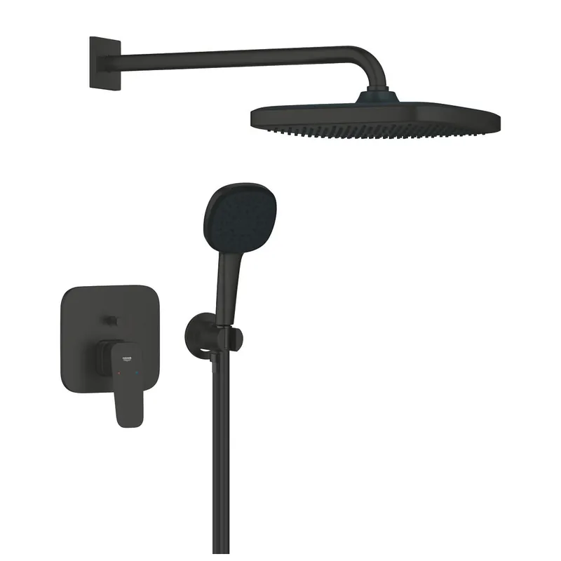 Szuper akció Grohe Cubeo rejtett zuhanyrendszer Tempesta 250 fejzuhannyal, matt fekete 1053362430Grohe