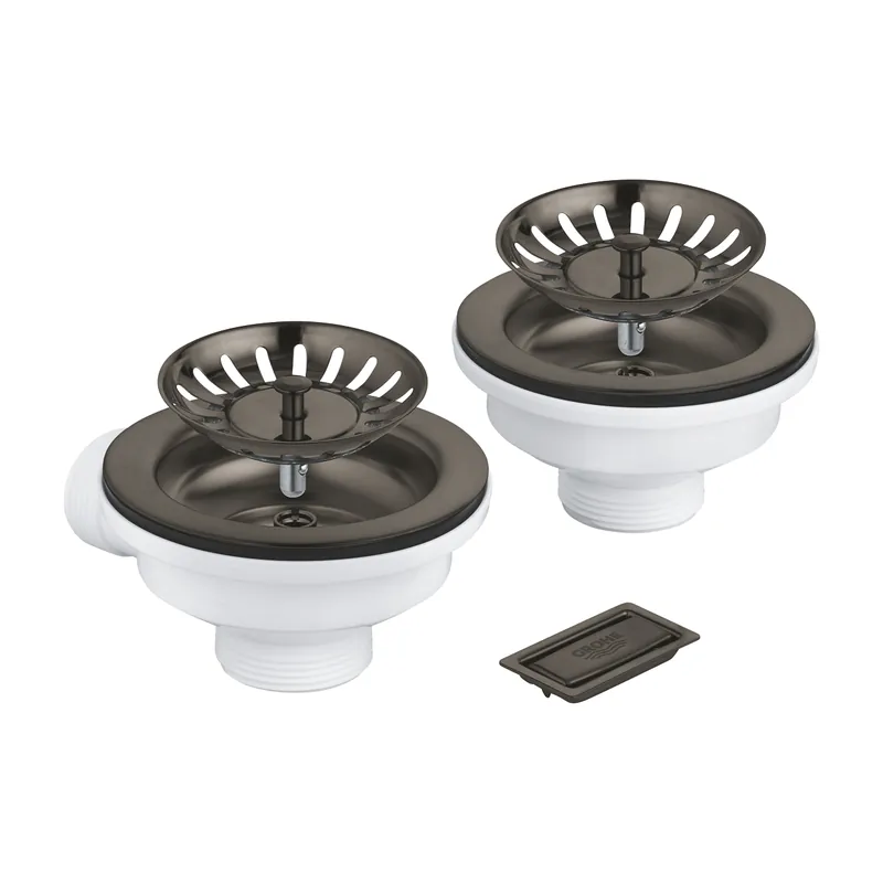 Azonnali szállítás Grohe konyhai leeresztő szett 1 és 1,5 medencés mosogatótálcához, brushed hard graphite 40997AL0Grohe