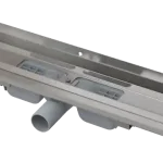 ALCA (Alcaplast) APZ104 Flexible Low zuhanyfolyóka falhoz beállítható szigetelési gallérral, peremmel perforált rácsokhoz APZ104-750Alcaplast Outlet