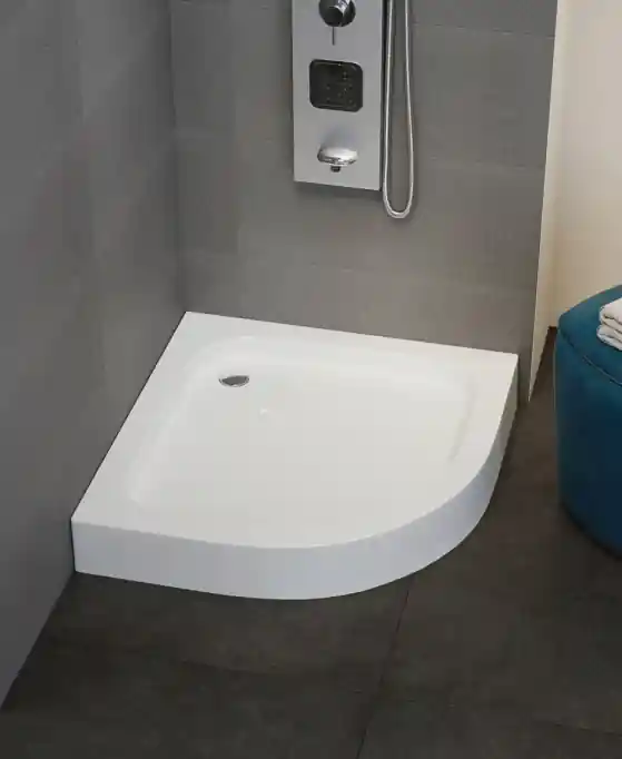 Korlátozott ajánlat Sanimix negyedköríves akril zuhanytálca, fém lábbal 90x90x15 cm 21.03.05Sanimix