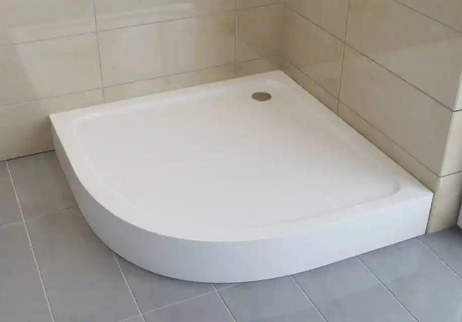 Akció Sanimix negyedköríves akril zuhanytálca, fém lábbal 90x90x12 cm 21.03.48Sanimix