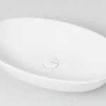 Azonnali szállítás MARMY Pandora 60x35 öntött műmárvány mosdó, fényes fehér 30 1001 06 10 10Marmy