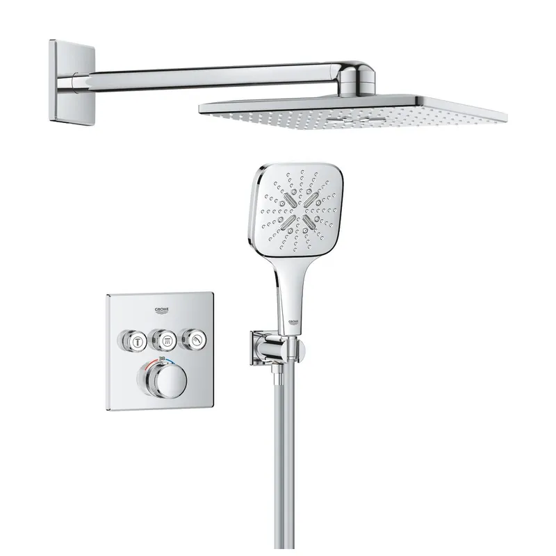 Grohe Grohtherm SmartControl falsík alatti zuhanyrendszer Rainshower SmartActive 310 Cube fejzuhannyal 1039980000Grohe Kihagyhatatlan ajánlat