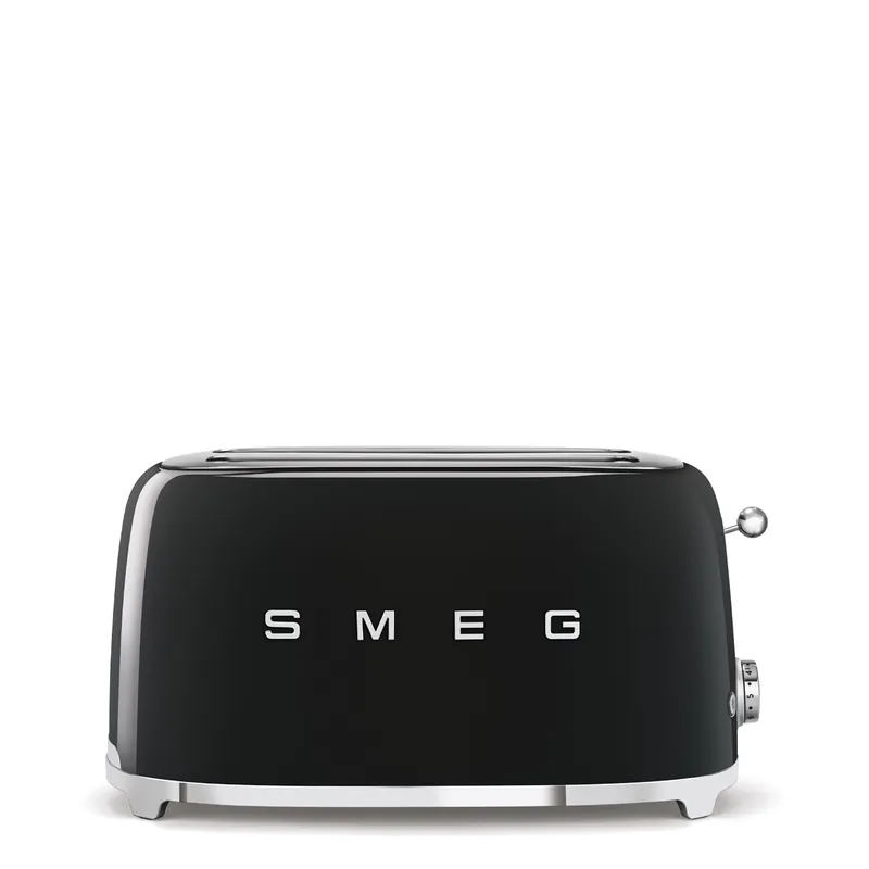 Rendeld meg most SMEG retro 4 szeletes kenyérpirító, fekete TSF02BLEUSMEG