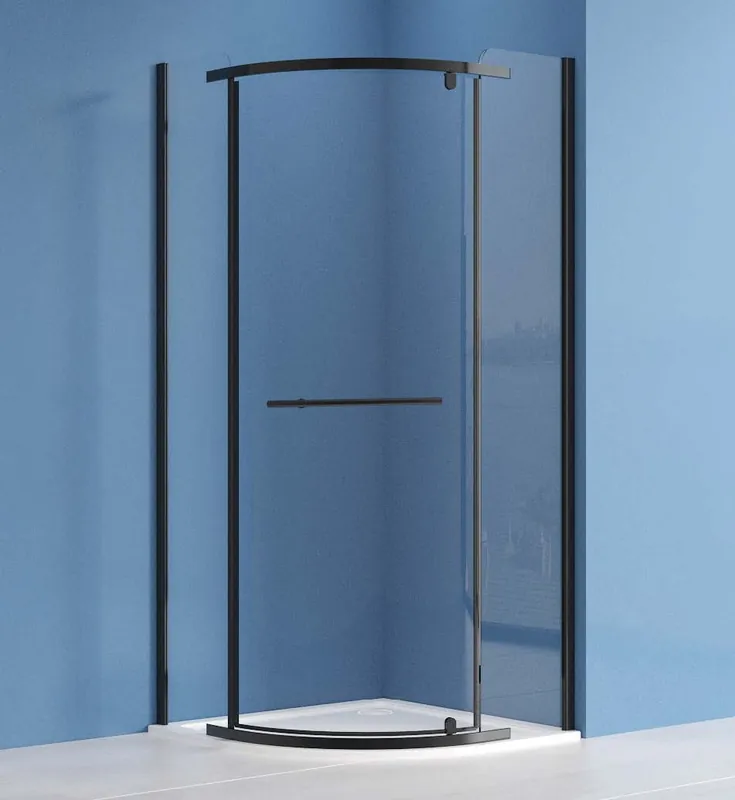 Roltechnik JANDIS 80x80 cm íves zuhanykabin transparent üveggel, matt fekete N0800Roltechnik Olcsó