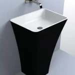 Legkelendőbb LUNART Adrienne álló mosdó, fényes RAL 9005 - Black 5999123009647LunArt