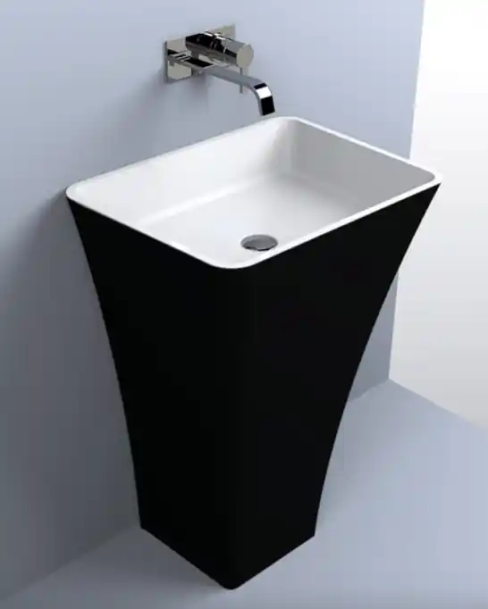 Legkelendőbb LUNART Adrienne álló mosdó, fényes RAL 9005 - Black 5999123009647LunArt