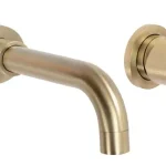 Kiárusítás Rea Lungo fali mosdó csaptelep gold brush+ box, matt arany REA-B4109Rea