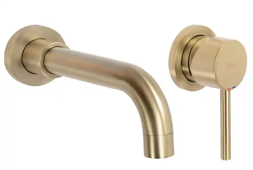 Kiárusítás Rea Lungo fali mosdó csaptelep gold brush+ box, matt arany REA-B4109Rea