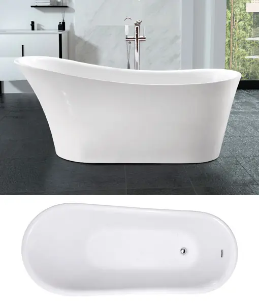 Nézd meg most N-smart Mira 170×74 cm szabadonálló kád, fehér NWKSZ-MIR170N-smart
