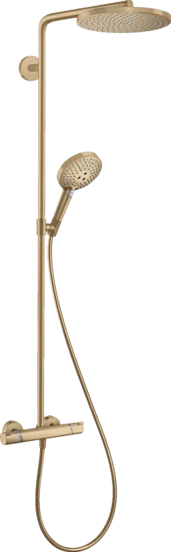 Különleges ajánlat Hansgrohe Raindance S Showerpipe EcoSmart 240 PowderRain termosztátos zuhanyrendszer, szálcsiszolt bronz 28823140Hansgrohe