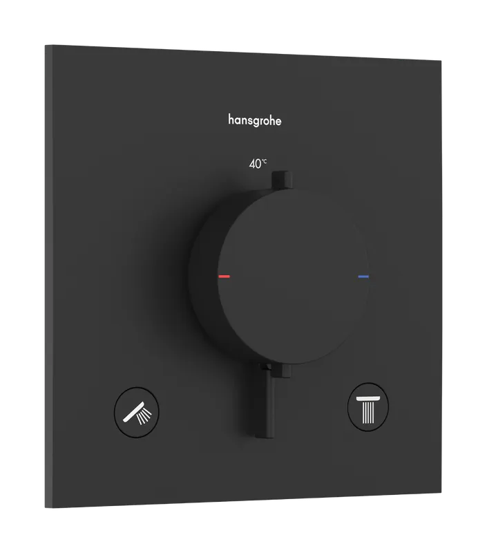 Ajánlat Hansgrohe Ecostat Comfort E 2 funkciós falsík alatti termosztát, matt fekete 33711670Hansgrohe
