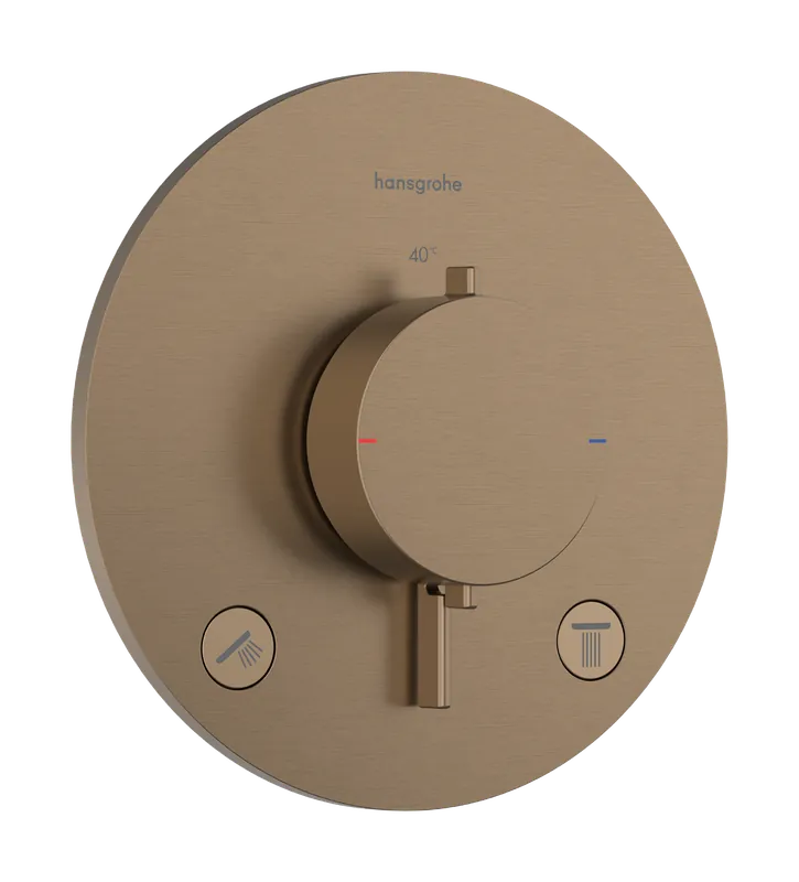 Legnépszerűbb Hansgrohe Ecostat Comfort S 2 funkciós falsík alatti termosztát, szálcsiszolt bronz 33715140Hansgrohe