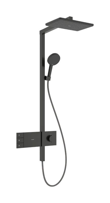 Nézd meg most Hansgrohe Raindance Alive Q Showerpipe EcoSmart 210/340 2jet termosztátos zuhanyrendszer, szálcsiszolt fekete króm 24591340Hansgrohe