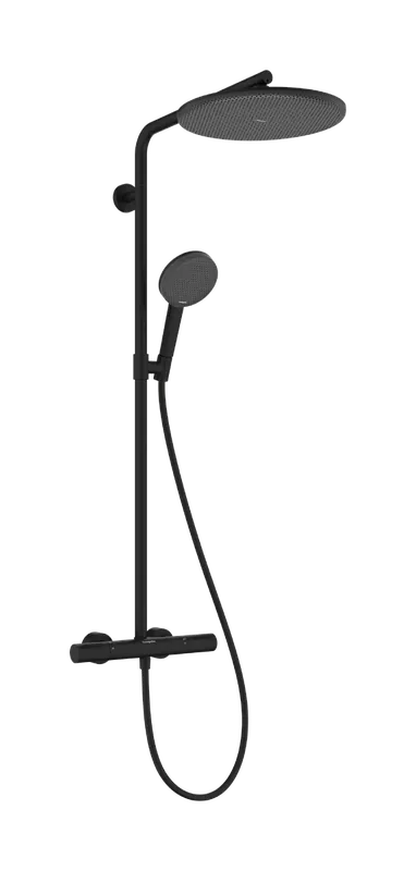 Végkiárusítás Hansgrohe Raindance Alive S Puro Showerpipe Ecostat Element 300 1jet termosztátos zuhanyrendszer, matt fekete 24593670Hansgrohe