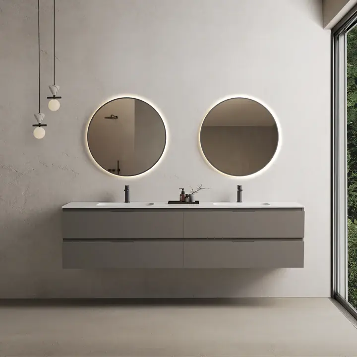 Marmy CODE 200x46x50 DUPLA függesztett alsószekrény, 4 fiók, laminált (mosdó nélkül) Dark Taupe 20 40 24 20 00 74Marmy Biztonságos fizetés
