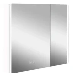 Kielle Arkas I fürdőszobai tükrös szekrény LED világítással, páramentesítővel és USB porttal, 80x70x13 cm, fehér 50111810Kielle Akció