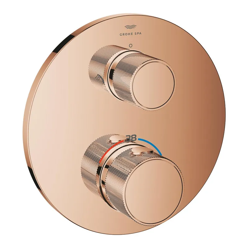 Grohe Atrio Private Collection termosztatikus zuhanycsaptelep 2 kimenethez, beépített elzáró/váltó szeleppel, gombbal, warm sunset 24396DA0Grohe Nézd meg most