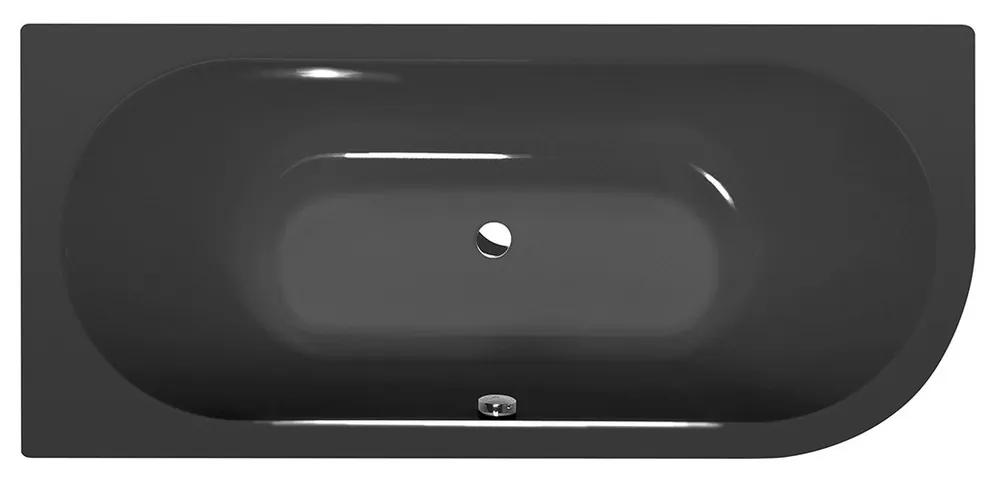 Outlet Sapho POLYSAN VIVA 175x80 cm balos aszimmetrikus kád, szürke 70119.30Polysan